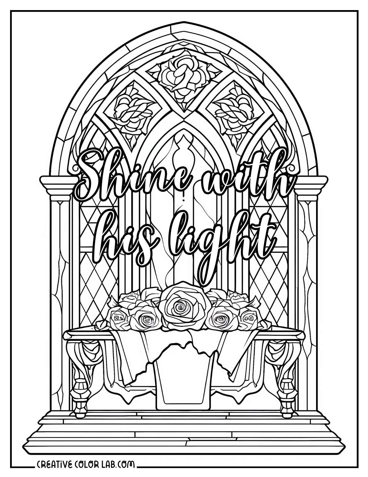 Christian altar halloween coloring page.