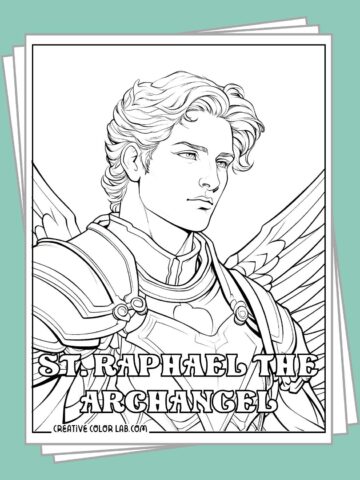 Free printable archangel coloring pages.