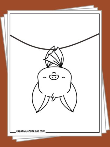 Free printable bat coloring pages.