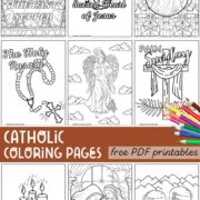 Collection of catholic coloring pages to download.