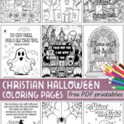 Collection of free Christian halloween coloring pages to download.