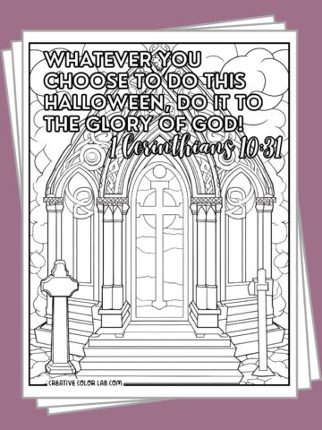 Free printable Christian halloween coloring pages to download.
