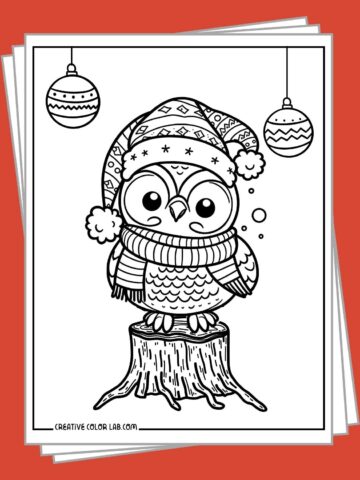 Free christmas coloring page to download.