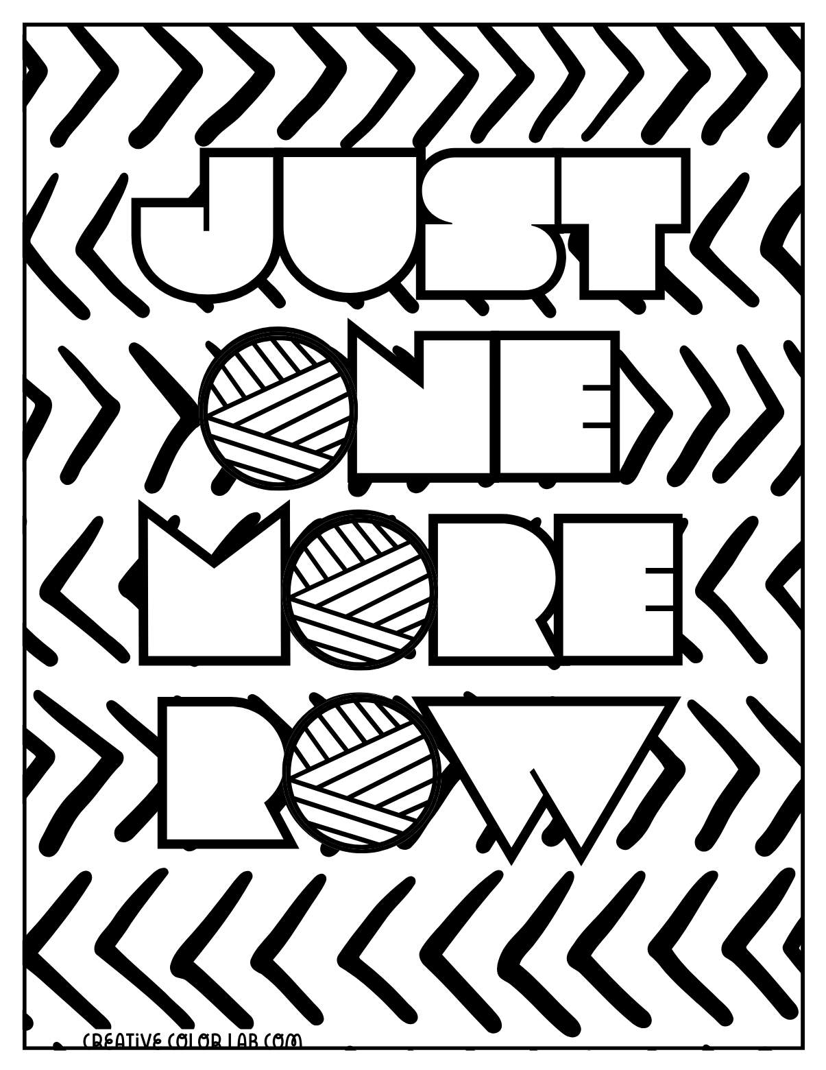 Crochet artwork coloring page about rows.