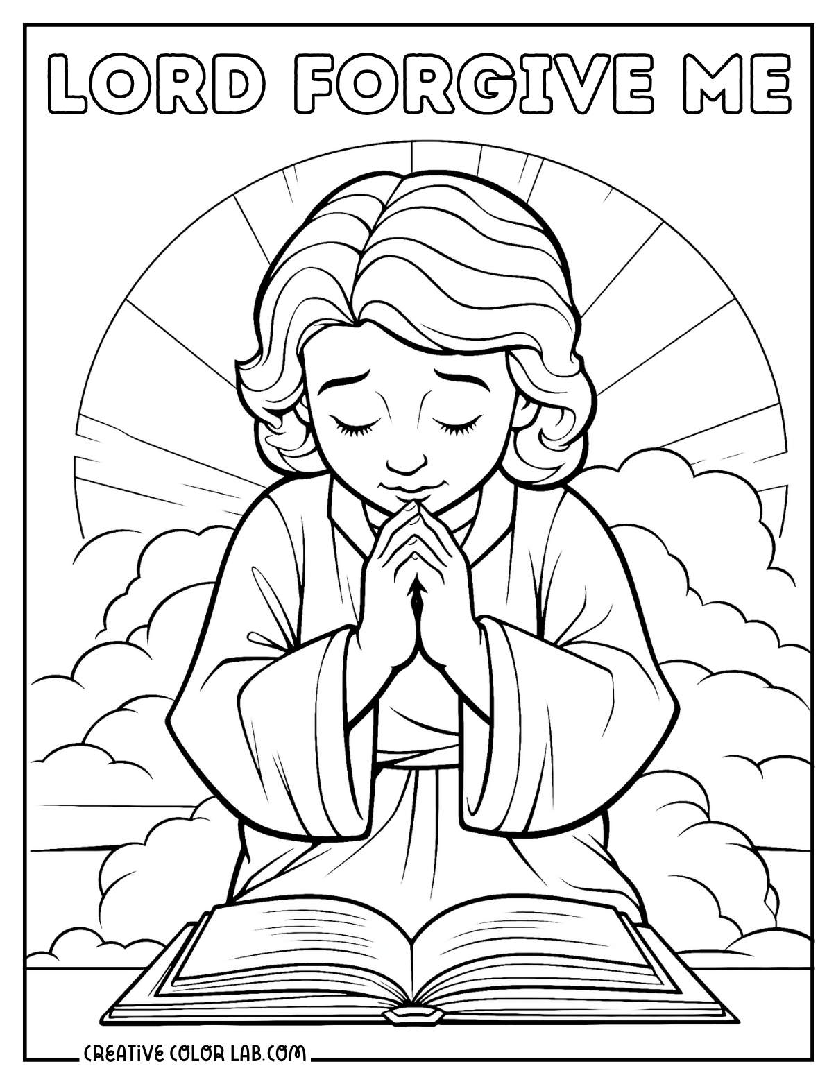 Fellow servant asking for forgiveness coloring page.