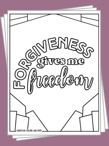 Free printable forgiveness coloring pages to download.