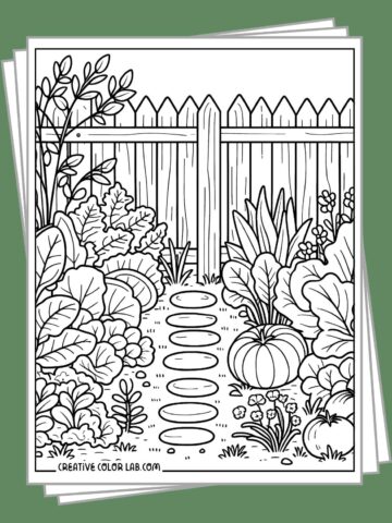 Free printable garden coloring pages to download.