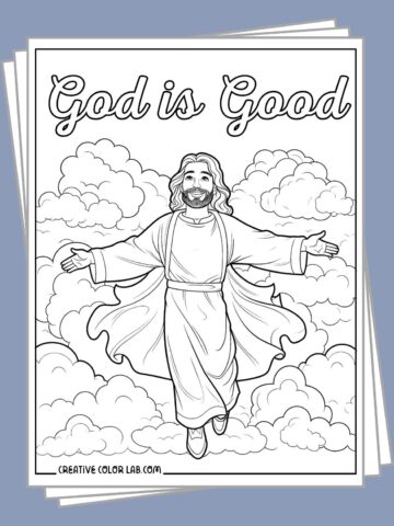 Free printable god coloring pages to download.