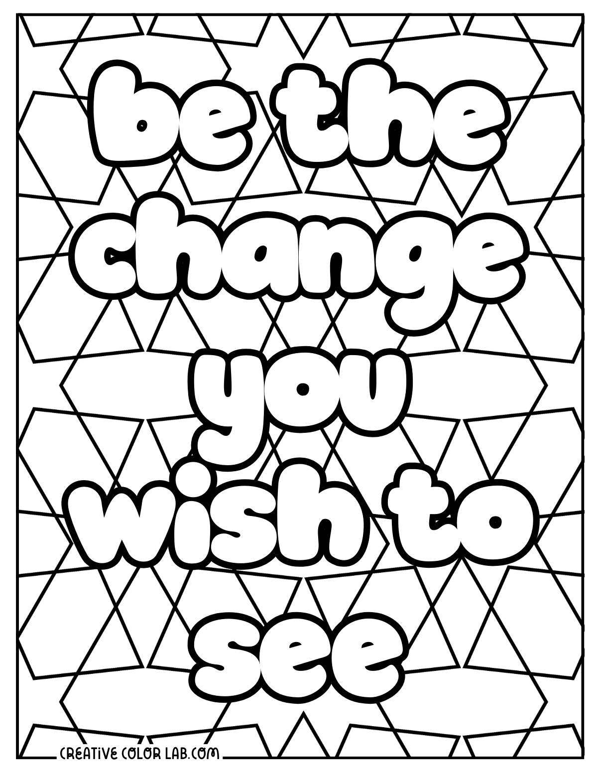 Growth mindset quote to color.