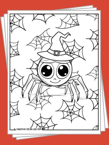 Free printable halloween spider coloring pages to download.