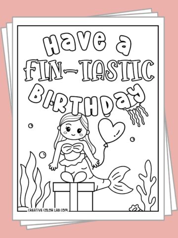 Printable happy birthday coloring pages to download.