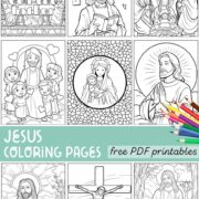 Collection of Jesus coloring pages to download.