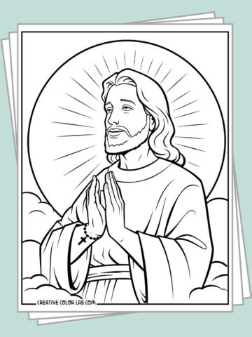 Free printable jesus coloring pages.
