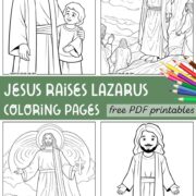 Collection of Jesus raises lazarus coloring pages to download.