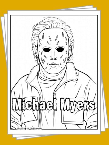Free Michael Myers coloring pages to print and color.