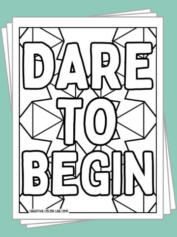 Free motivational coloring pages to download.