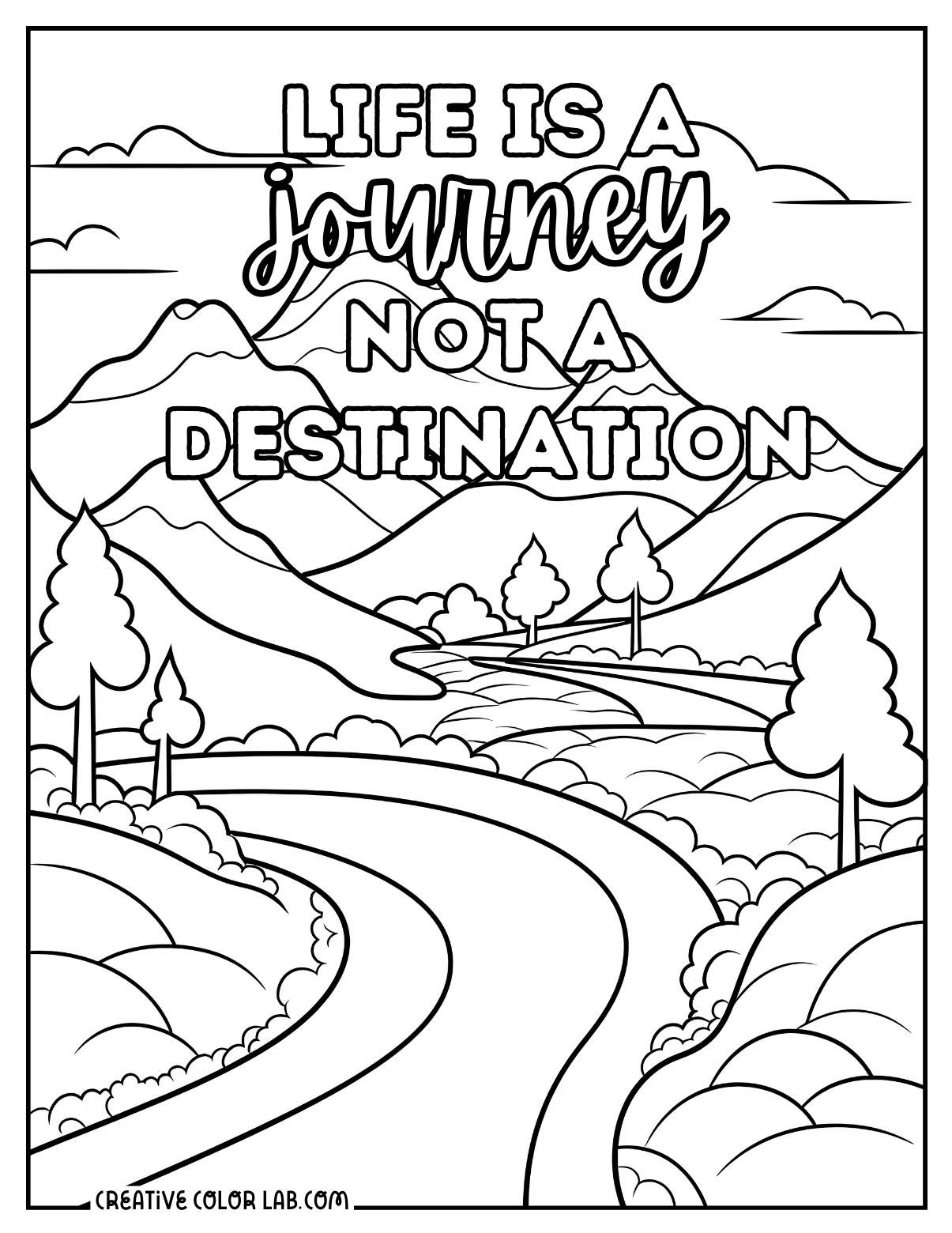 Motivation quote to color for high school.