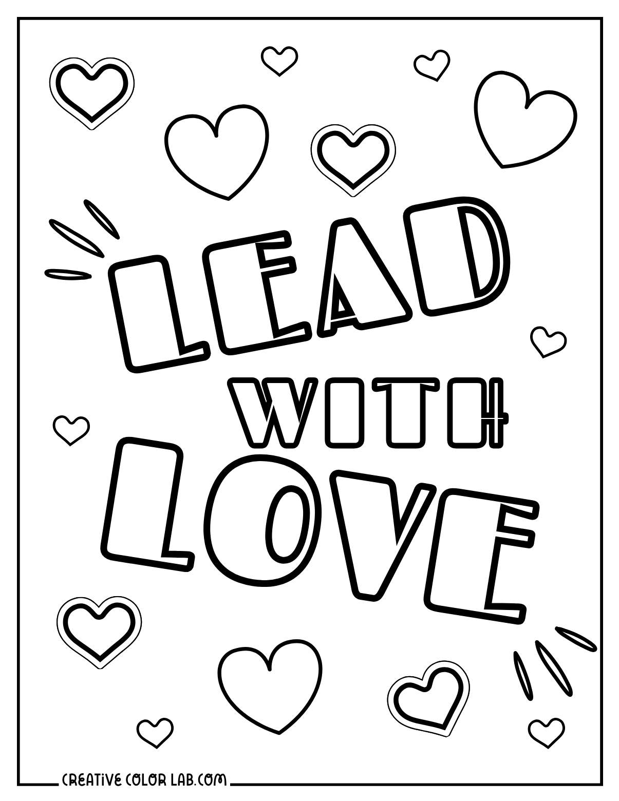 Simple motivating coloring sheet for children.