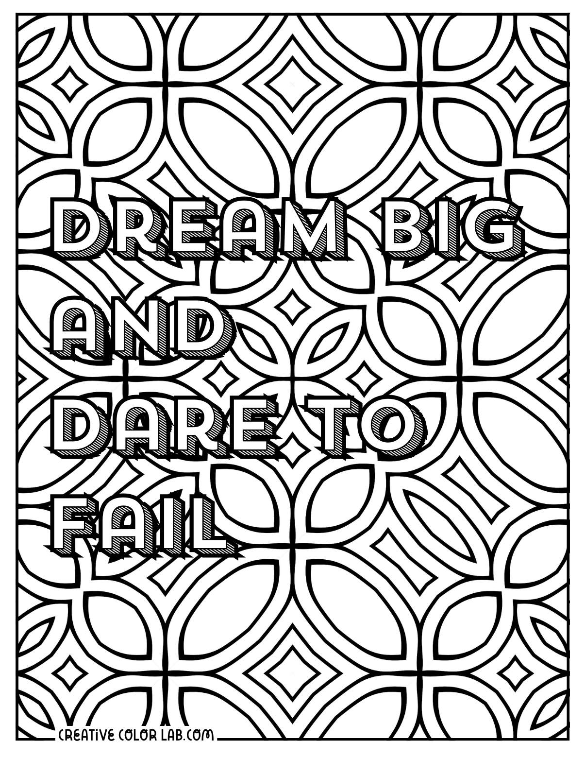 Detailed positive quote page about dreams.