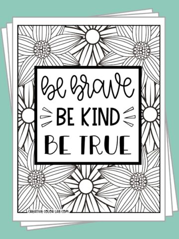 Free printable inspirational coloring pages.