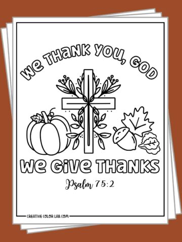 Free Sunday school thanksgiving coloring pages to print and color.