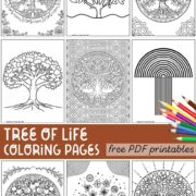 Collection of tree of life coloring pages to download.