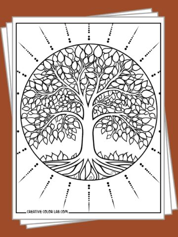 Free printable tree of life coloring pages.