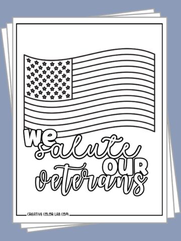 Free patriotic veteran's day coloring pages to print and color.