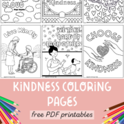 Collection of free kindness coloring pages